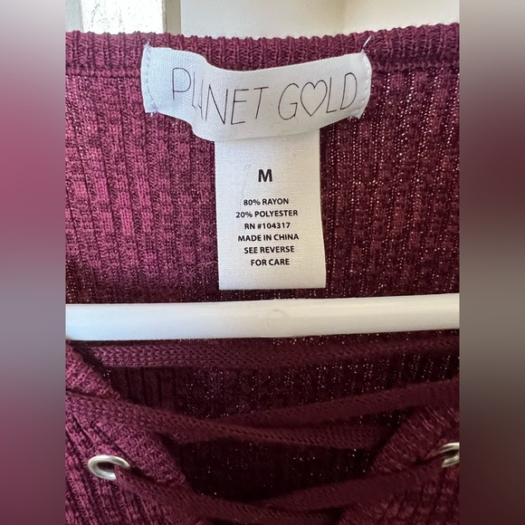 Magenta planet gold long sleeve mini dress - Picture 2 of 4